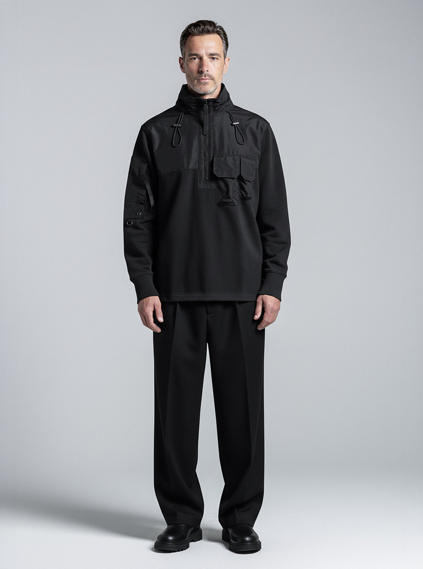 Half Zip Hybrid Sweater